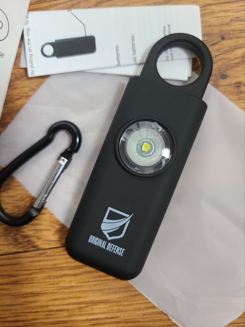 PERSONAL ALARM KEYCHAIN IN CHARCOAL BLACK NIB